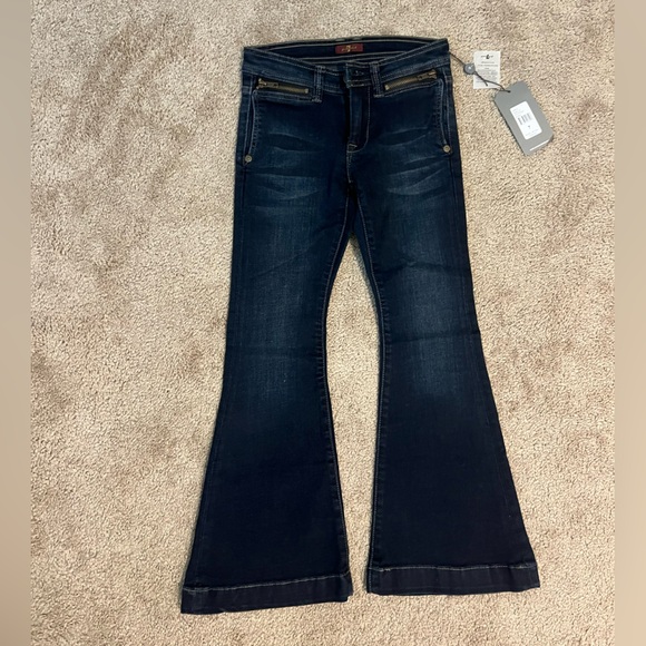 7 For All Mankind Dark Blue Girls Jeans - Picture 1 of 5